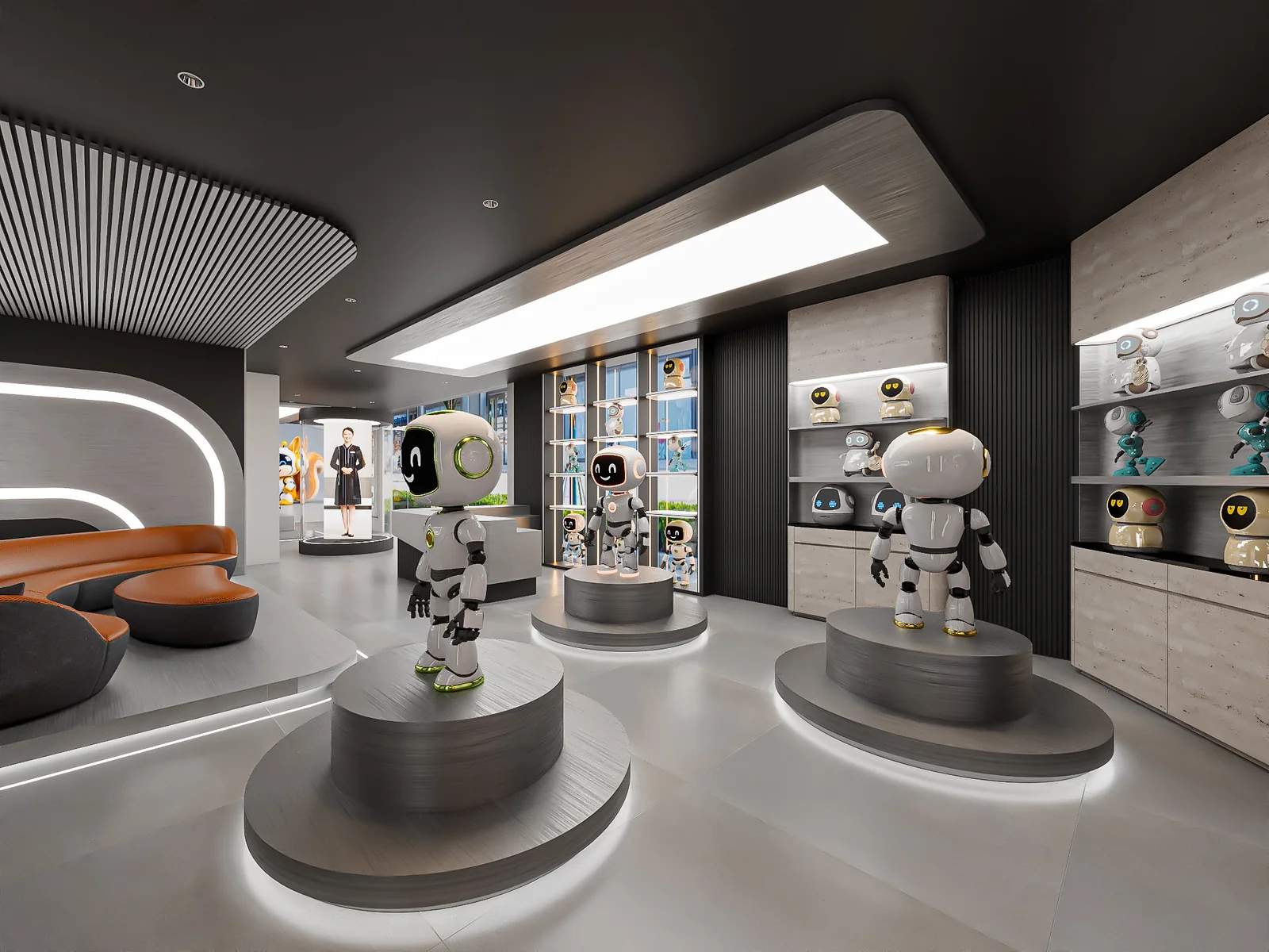Phối cảnh thiết kế showroom trưng bày sản phẩm AIFIN